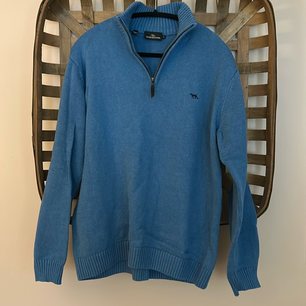 Men’s Size L Rodd & Gunn Merrick Bay Cotton Quarter Zip Sweater